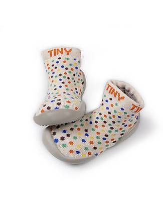 Collégien Slippers with Ergonomic Sole - Dots X TINY - Quality Cotton to Last a Long Time! Antislip Socks