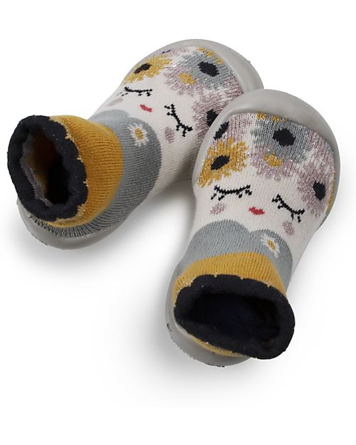 Collégien Slippers with Ergonomic Sole - Flore - Quality Cotton to Last a Long Time! Antislip Socks