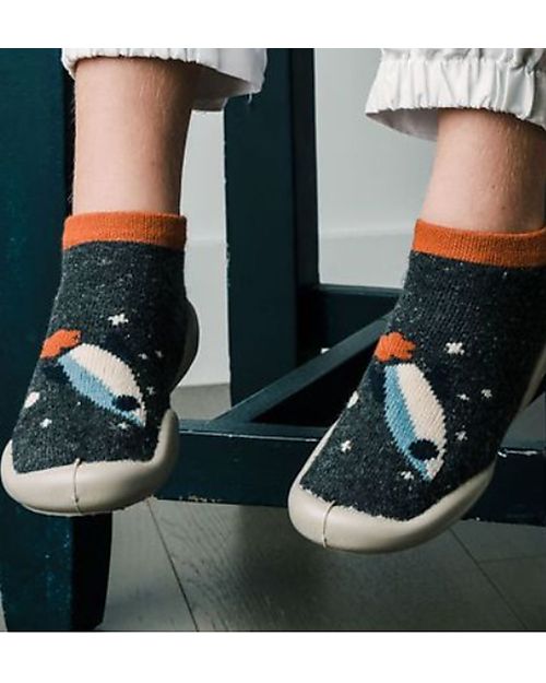 Collégien Slippers with Ergonomic Sole - Fusée - Quality Cotton to Last a Long Time! Antislip Socks