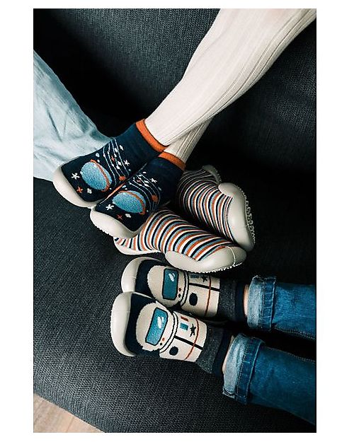 Collégien Slippers with Ergonomic Sole - Galaxie - Quality Cotton to Last a Long Time! Antislip Socks