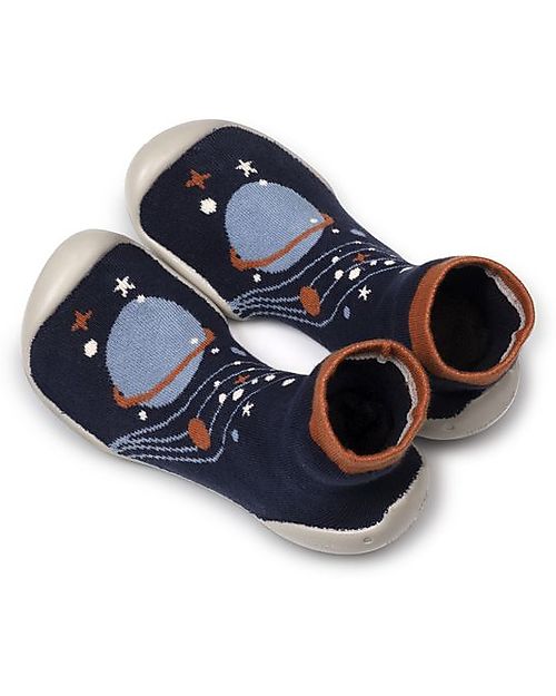 Collégien Slippers with Ergonomic Sole - Galaxie - Quality Cotton to Last a Long Time! Antislip Socks