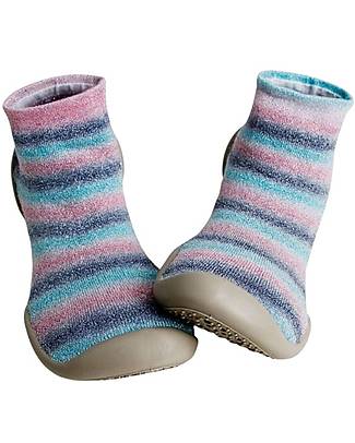 Collégien Slippers with Ergonomic Sole - Nébuleuse - Quality Cotton to Last a Long Time! Antislip Socks