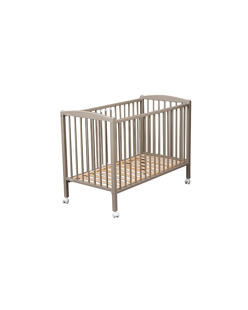 Combelle Arthur, Solid Beech Wood Cot with Wheels, 60 x 120 cm Light