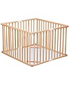 Combelle Léo, Solid Beechwood Foldable Playpen, Natural - Only 11 cm thick! Cots and Cotbeds
