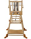 Combelle Marcel, Solid Beech Wood Convertible High Chair, Natural - Becomes a little trolley! High Chairs