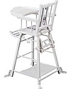 Combelle Marcel, Solid Beech Wood Convertible High Chair, White - Becomes a little trolley! High Chairs