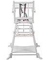 Combelle Marcel, Solid Beech Wood Convertible High Chair, White - Becomes a little trolley! High Chairs