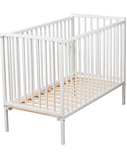 Combelle Remi Solid Beech Wood Cot 60 X 120 Cm White Unisex