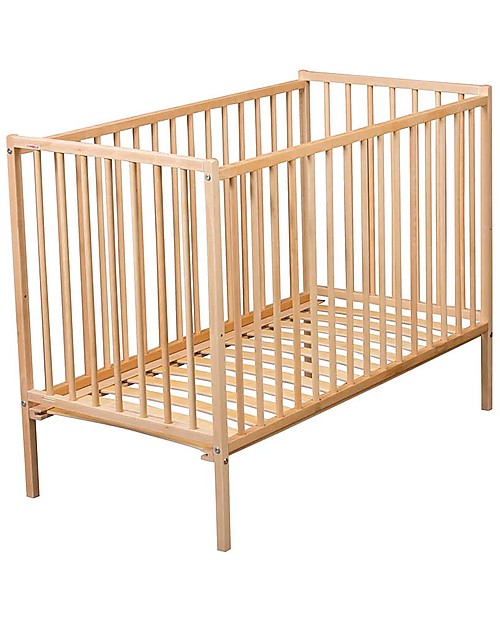 Combelle Rémi, Solid Beech Wood Cot, 60 x 120 cm - Natural Cots and Cotbeds