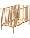 Combelle Rémi, Solid Beech Wood Cot, 60 x 120 cm - Natural Cots and Cotbeds