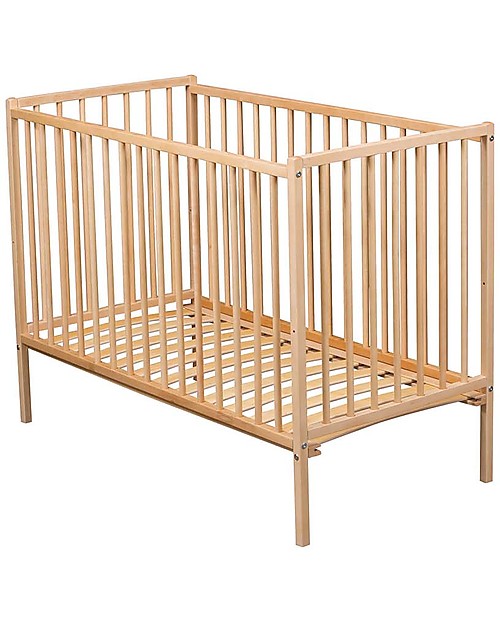Combelle Rémi, Solid Beech Wood Cot, 60 x 120 cm - Natural Cots and Cotbeds