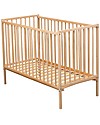 Combelle Rémi, Solid Beech Wood Cot, 60 x 120 cm - Natural Cots and Cotbeds