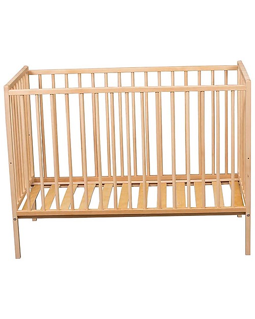 Combelle Rémi, Solid Beech Wood Cot, 60 x 120 cm - Natural Cots and Cotbeds