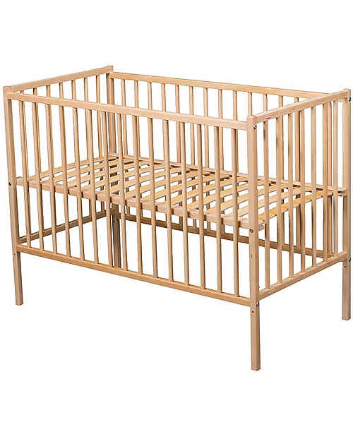 Combelle Rémi, Solid Beech Wood Cot, 60 x 120 cm - Natural Cots and Cotbeds