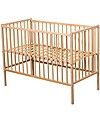 Combelle Rémi, Solid Beech Wood Cot, 60 x 120 cm - Natural Cots and Cotbeds