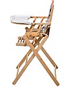 Combelle Sarah, Solid Beechwood Ultra-Foldable High Chair, Natural - 57 x 73 x 14 cm High Chairs