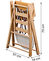 Combelle Sarah, Solid Beechwood Ultra-Foldable High Chair, Natural - 57 x 73 x 14 cm High Chairs