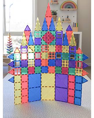 Connetix 100 Pieces Creative Pack - Rainbow -100% Non-toxic ABS Plastic - Encouraging STEM Learning! Montessori Toys