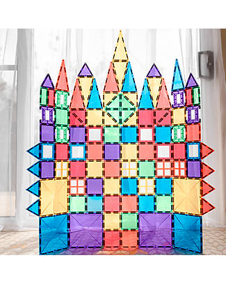 Connetix 100 Pieces - Creative Pack - Rainbow -100% Non-toxic ABS Plastic - STEM Learning! Magnetic Games