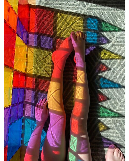 Connetix 102 Pieces - Creative Pack - Rainbow -100% Non-toxic ABS Plastic - STEM Learning! Magnetic Games