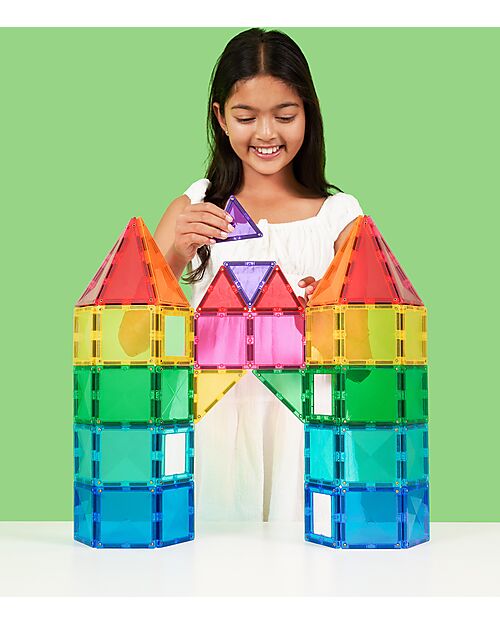 Connetix 104 Pieces - Creative Pack - Bright - 100% Non-toxic ABS Plastic - STEM Learning! Magnetic Games