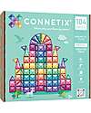 Connetix 104 Pieces - Creative Pack - Pastel - 100% Non-toxic ABS Plastic - STEM Learning! Magnetic Games