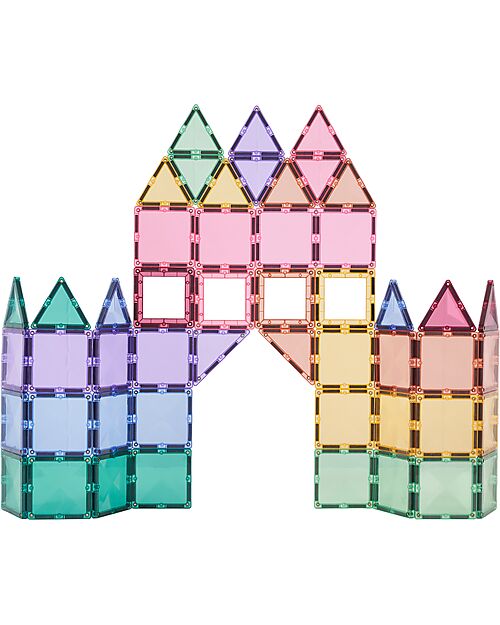 Connetix 104 Pieces - Creative Pack - Pastel - 100% Non-toxic ABS Plastic - STEM Learning! Magnetic Games