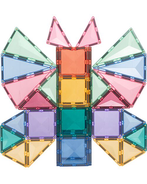 Connetix 104 Pieces - Creative Pack - Pastel - 100% Non-toxic ABS Plastic - STEM Learning! Magnetic Games