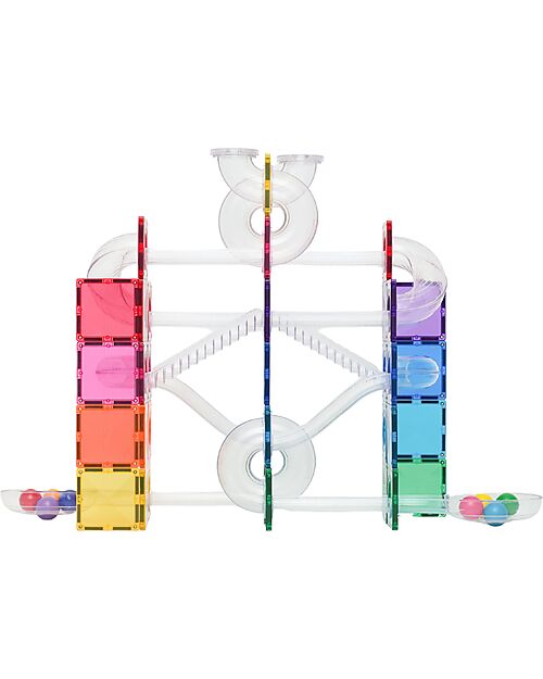 Connetix 114 Pieces - Ball Run Pack - Bright - 100% Non-toxic ABS Plastic - STEM Learning! Magnetic Games
