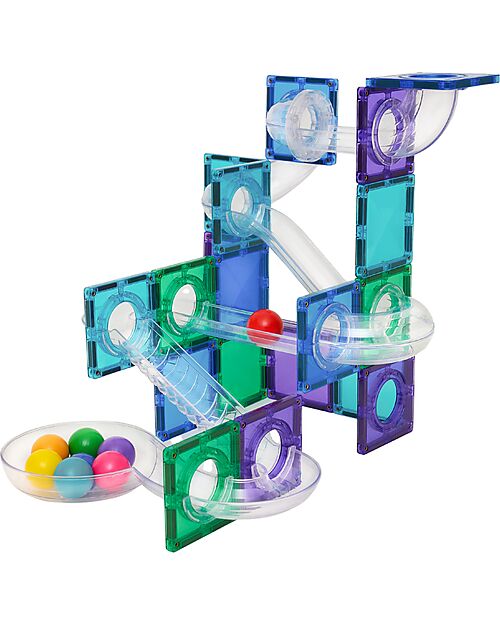 Connetix 114 Pieces - Ball Run Pack - Bright - 100% Non-toxic ABS Plastic - STEM Learning! Magnetic Games