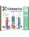 Connetix 114 Pieces - Ball Run Pack - Pastel - 100% Non-toxic ABS Plastic - STEM Learning! Magnetic Games