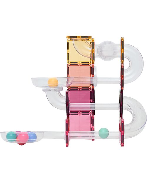 Connetix 114 Pieces - Ball Run Pack - Pastel - 100% Non-toxic ABS Plastic - STEM Learning! Magnetic Games