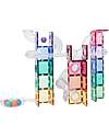 Connetix 114 Pieces - Ball Run Pack - Pastel - 100% Non-toxic ABS Plastic - STEM Learning! Magnetic Games