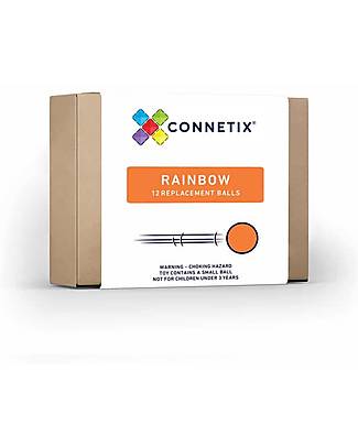 Connetix 12 Pieces - Ball Pack - Rainbow - 100% Non-Toxic ABS Plastic - STEM Learning! Magnetic Games