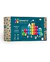 Connetix 18 Pieces - Rectangle - Rainbow - 100% Non Toxic ABS Plastic - STEM Learning! Magnetic Games