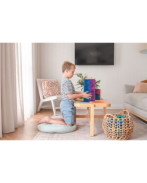 Connetix 18 Pieces - Rectangle - Rainbow - 100% Non Toxic ABS Plastic - STEM Learning! Magnetic Games