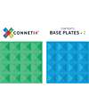 Connetix 2 Pieces - Base Plate Pack - Blue and Green - 100% Non-Toxic ABS Plastic - STEM Learning! Magnetic Games