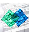 Connetix 2 Pieces - Base Plate Pack - Blue and Green - 100% Non-Toxic ABS Plastic - STEM Learning! Magnetic Games