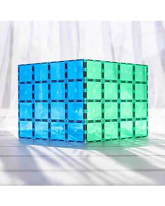 Connetix 2 Pieces - Base Plate Pack - Blue and Green - 100% Non-Toxic ABS Plastic - STEM Learning! Magnetic Games
