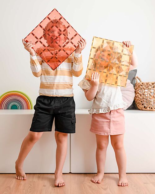 Connetix 2 Pieces - Base Plate Pack - Pastel - 100% Non-Toxic ABS Plastic - STEM Learning! Magnetic Games