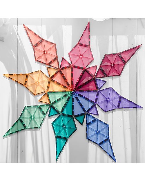 Connetix 202 Pieces - Pastel Mega Pack - Pastel -100% Non-toxic ABS Plastic - STEM Learning! Magnetic Games