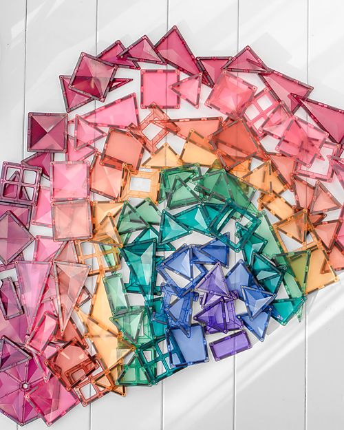 Connetix 202 Pieces - Pastel Mega Pack - Pastel -100% Non-toxic ABS Plastic - STEM Learning! Magnetic Games