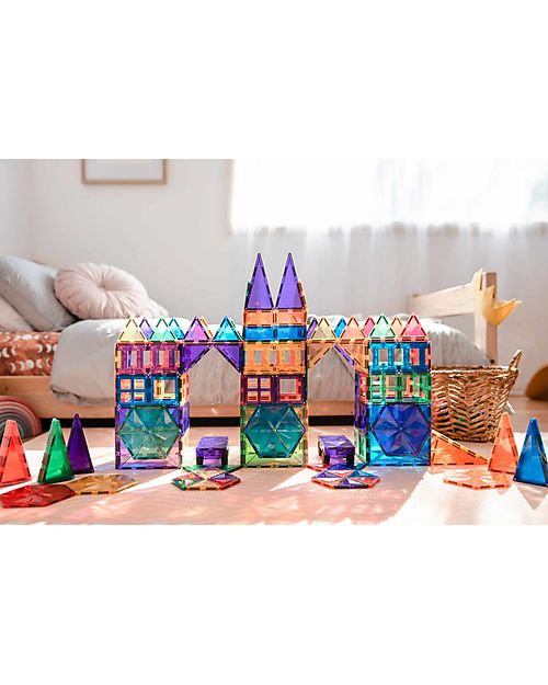 Connetix 212 Pieces - Mega Pack - Rainbow - 100% Non-Toxic ABS Plastic - STEM Learning! Magnetic Games