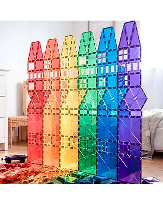 Connetix 212 Pieces - Mega Pack - Rainbow - 100% Non-Toxic ABS Plastic - STEM Learning! Magnetic Games