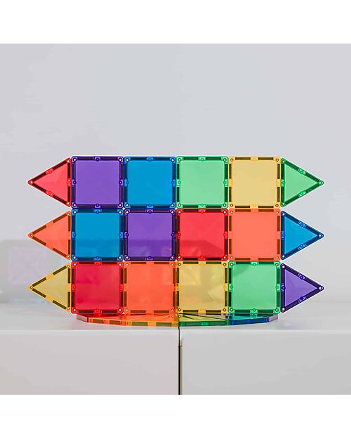 Connetix 24 Pieces - Mini Pack - Rainbow - 100% Non Toxic ABS Plastic - STEM Learning! Magnetic Games