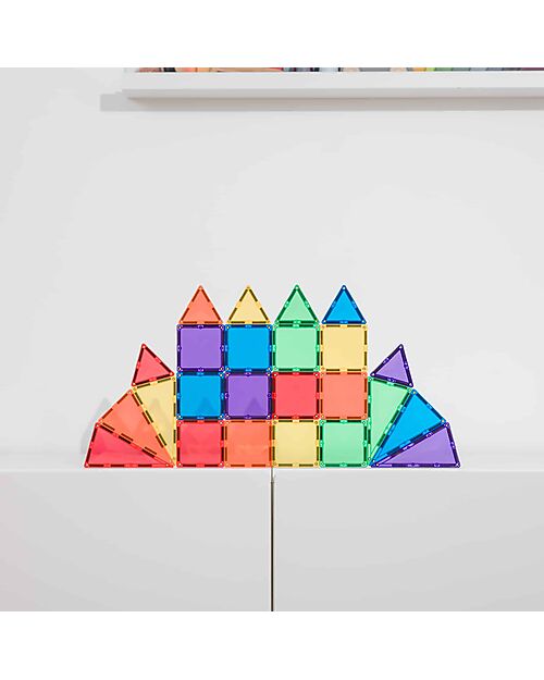 Connetix 24 Pieces - Mini Pack - Rainbow - 100% Non Toxic ABS Plastic - STEM Learning! Magnetic Games