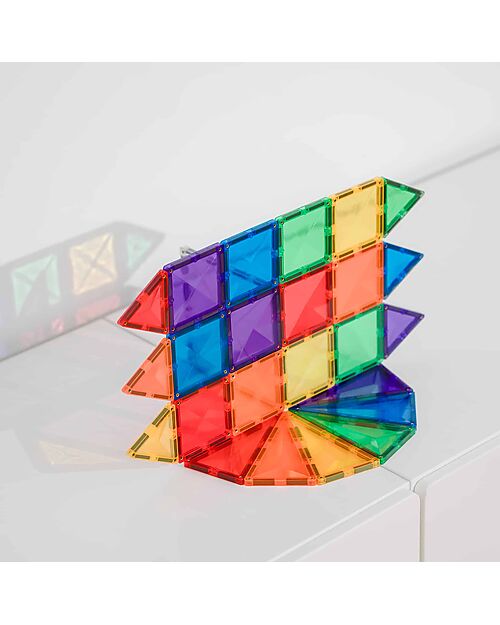 Connetix 24 Pieces - Mini Pack - Rainbow - 100% Non Toxic ABS Plastic - STEM Learning! Magnetic Games