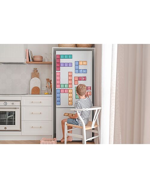 Connetix 24 Pieces - Rectangle - Pastel - 100% Non Toxic ABS Plastic - STEM Learning! Magnetic Games