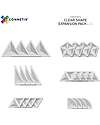 Connetix 24 Pieces - Shape Expansion Pack - Clear -100% Non-toxic ABS Plastic - STEM Learning! Magnetic Games