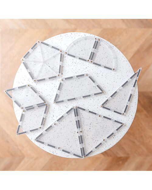 Connetix 24 Pieces - Shape Expansion Pack - Clear -100% Non-toxic ABS Plastic - STEM Learning! Magnetic Games